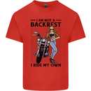 Not a Backrest Female Biker Motorcycle Kids T-Shirt Childrens Red