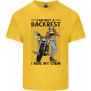 Not a Backrest Female Biker Motorcycle Kids T-Shirt Childrens Yellow