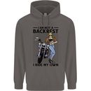 Not a Backrest Female Biker Motorcycle Mens 80% Cotton Hoodie Charcoal