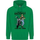 Not a Backrest Female Biker Motorcycle Mens 80% Cotton Hoodie Irish Green