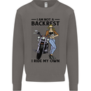 Not a Backrest Female Biker Motorcycle Mens Sweatshirt Jumper Charcoal