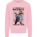 Not a Backrest Female Biker Motorcycle Mens Sweatshirt Jumper Light Pink