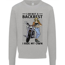 Not a Backrest Female Biker Motorcycle Mens Sweatshirt Jumper Sports Grey