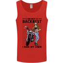 Not a Backrest Female Biker Motorcycle Mens Vest Tank Top Red