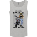 Not a Backrest Female Biker Motorcycle Mens Vest Tank Top Sports Grey