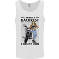 Not a Backrest Female Biker Motorcycle Mens Vest Tank Top White