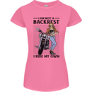 Not a Backrest Female Biker Motorcycle Womens Petite Cut T-Shirt Azalea