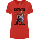 Not a Backrest Female Biker Motorcycle Womens Wider Cut T-Shirt Red