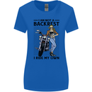 Not a Backrest Female Biker Motorcycle Womens Wider Cut T-Shirt Royal Blue