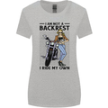 Not a Backrest Female Biker Motorcycle Womens Wider Cut T-Shirt Sports Grey
