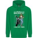 Not a Backrest Female Motorcycle Biker Childrens Kids Hoodie Irish Green