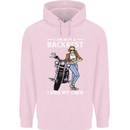 Not a Backrest Female Motorcycle Biker Childrens Kids Hoodie Light Pink