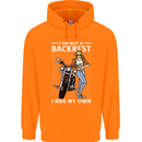 Not a Backrest Female Motorcycle Biker Childrens Kids Hoodie Orange