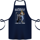 Not a Backrest Female Motorcycle Biker Cotton Apron 100% Organic Navy Blue