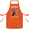 Not a Backrest Female Motorcycle Biker Cotton Apron 100% Organic Orange