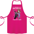 Not a Backrest Female Motorcycle Biker Cotton Apron 100% Organic Pink