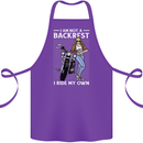 Not a Backrest Female Motorcycle Biker Cotton Apron 100% Organic Purple