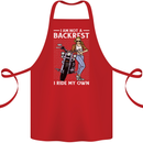 Not a Backrest Female Motorcycle Biker Cotton Apron 100% Organic Red