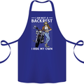 Not a Backrest Female Motorcycle Biker Cotton Apron 100% Organic Royal Blue