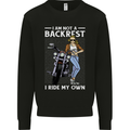 Not a Backrest Female Motorcycle Biker Kids Sweatshirt Jumper Black
