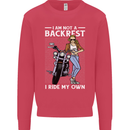 Not a Backrest Female Motorcycle Biker Kids Sweatshirt Jumper Heliconia