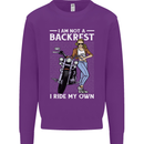 Not a Backrest Female Motorcycle Biker Kids Sweatshirt Jumper Purple