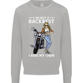 Not a Backrest Female Motorcycle Biker Kids Sweatshirt Jumper Sports Grey