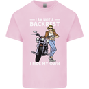Not a Backrest Female Motorcycle Biker Kids T-Shirt Childrens Light Pink