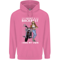 Not a Backrest Female Motorcycle Biker Mens 80% Cotton Hoodie Azelea