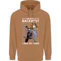 Not a Backrest Female Motorcycle Biker Mens 80% Cotton Hoodie Caramel Latte