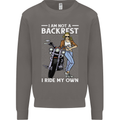 Not a Backrest Female Motorcycle Biker Mens Sweatshirt Jumper Charcoal