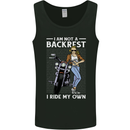 Not a Backrest Female Motorcycle Biker Mens Vest Tank Top Black