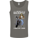 Not a Backrest Female Motorcycle Biker Mens Vest Tank Top Charcoal