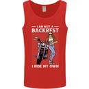 Not a Backrest Female Motorcycle Biker Mens Vest Tank Top Red