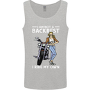 Not a Backrest Female Motorcycle Biker Mens Vest Tank Top Sports Grey