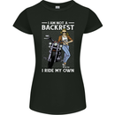Not a Backrest Female Motorcycle Biker Womens Petite Cut T-Shirt Black