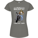 Not a Backrest Female Motorcycle Biker Womens Petite Cut T-Shirt Charcoal