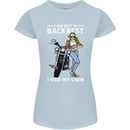 Not a Backrest Female Motorcycle Biker Womens Petite Cut T-Shirt Light Blue