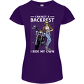 Not a Backrest Female Motorcycle Biker Womens Petite Cut T-Shirt Purple