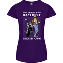 Not a Backrest Female Motorcycle Biker Womens Petite Cut T-Shirt Purple