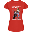 Not a Backrest Female Motorcycle Biker Womens Petite Cut T-Shirt Red