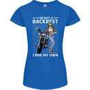 Not a Backrest Female Motorcycle Biker Womens Petite Cut T-Shirt Royal Blue