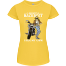 Not a Backrest Female Motorcycle Biker Womens Petite Cut T-Shirt Yellow