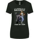 Not a Backrest Female Motorcycle Biker Womens Wider Cut T-Shirt Black