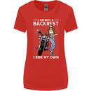 Not a Backrest Female Motorcycle Biker Womens Wider Cut T-Shirt Red