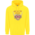 Not in the Mood Funny Highland Cow Childrens Kids Hoodie Yellow