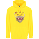 Not in the Mood Funny Highland Cow Childrens Kids Hoodie Yellow