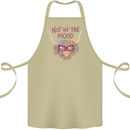 Not in the Mood Funny Highland Cow Cotton Apron 100% Organic Khaki