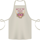 Not in the Mood Funny Highland Cow Cotton Apron 100% Organic Natural