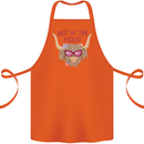 Not in the Mood Funny Highland Cow Cotton Apron 100% Organic Orange